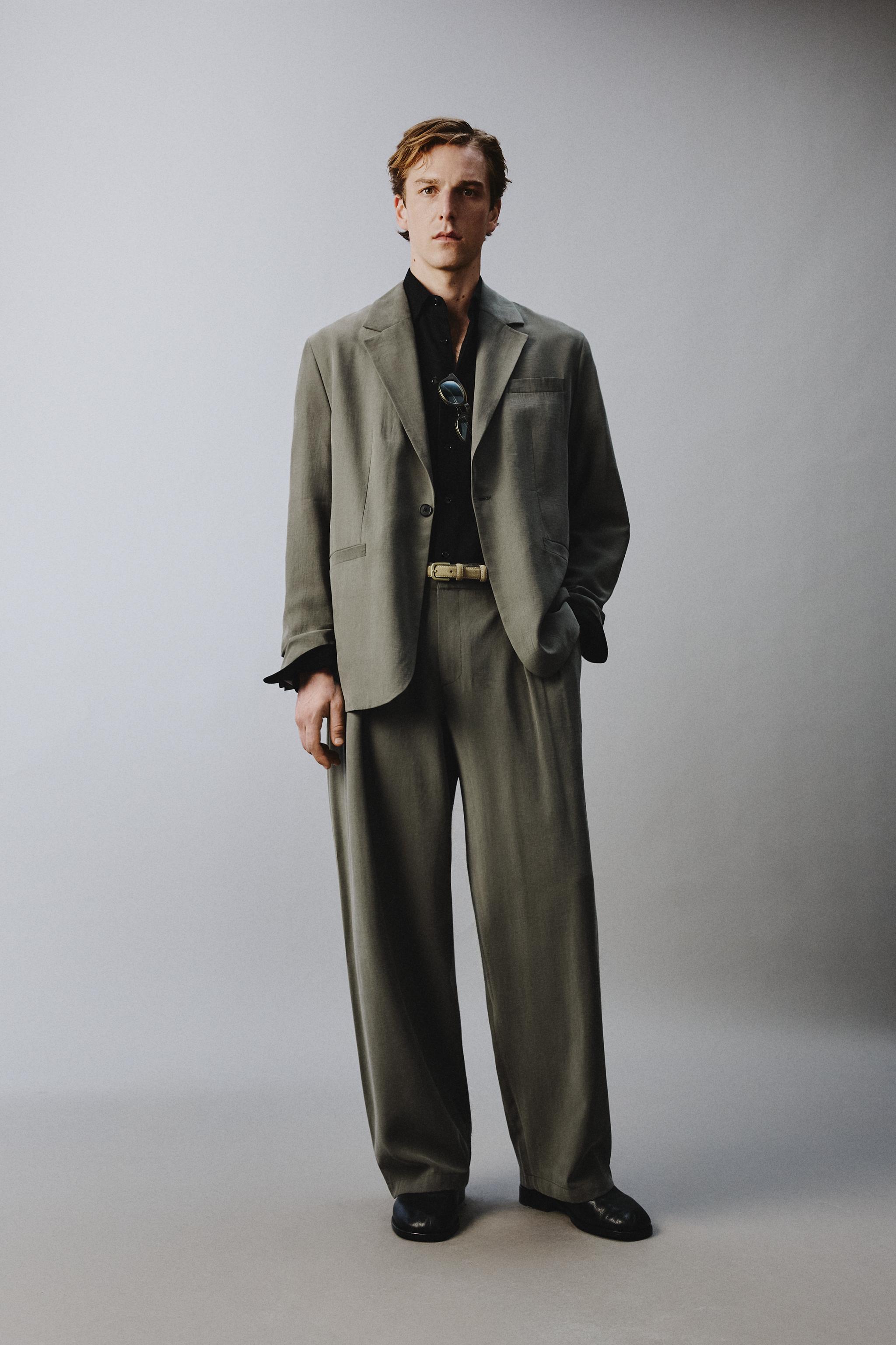 RELAXED FIT SUIT PANTS